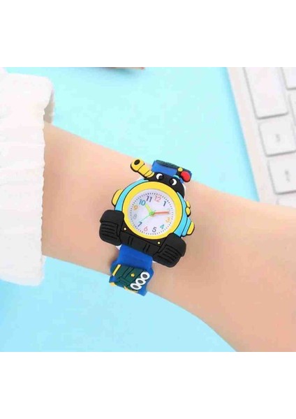 “renkli Tank Figürlü Çocuk Kol Saati – Silikon Kordon, Analog Mekanizma”
