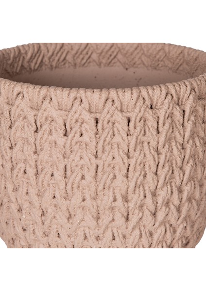Beton Saksı Örgü Desenli Kahverengi 12X10,5 Cm. fiyatları