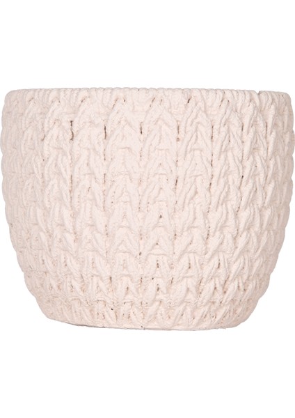 Beton Saksı Örgü Desenli Krem 11X8,5 Cm. fırsatları