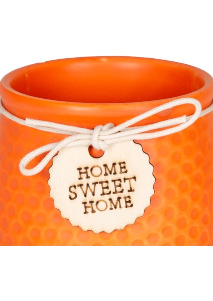 Seramik Saksı Home Sweet Home Aksesuarlı Turuncu 8,5x7 Cm. fiyatları