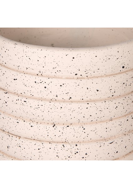 Beton Saksı Yatay Kabartma Çizgili Krem 12X10 Cm. fiyatları