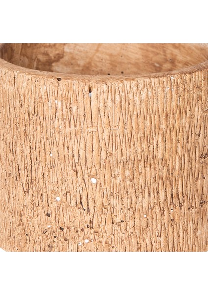 Beton Saksı Hasır Desenli Kahverengi 10X9 Cm. fiyatları