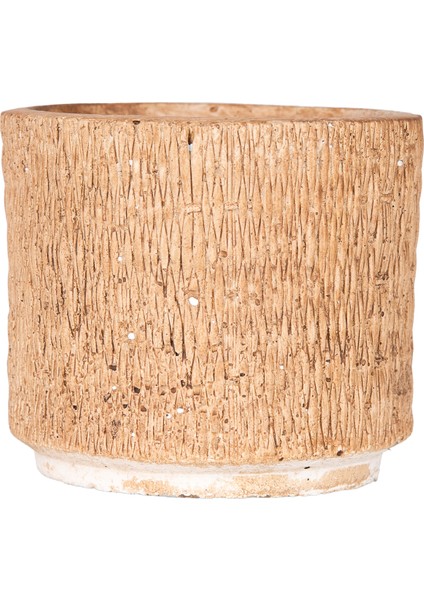 Beton Saksı Hasır Desenli Kahverengi 10X9 Cm. fırsatları