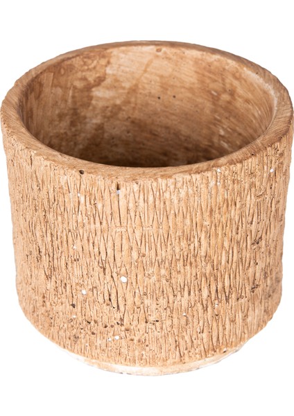 Beton Saksı Hasır Desenli Kahverengi 10X9 Cm. indirimleri