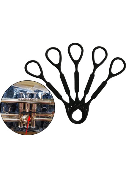 5x 12CM Silikon Kauçuk Trompet Slayt Tıpa Müzik Enstrümanı Aksesuar (Yurt Dışından) modelleri