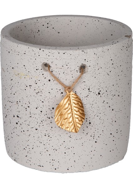 Seramik Saksı Gold Yaprak Aksesuarlı Beyaz 10,5X10,2 Cm. modelleri