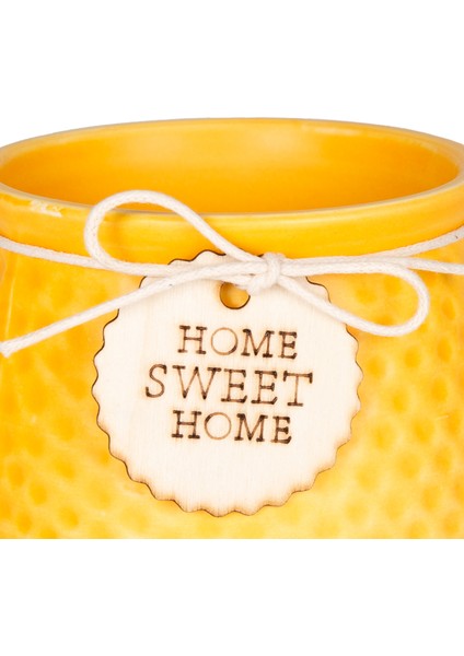 Seramik Saksı Home Sweet Home Aksesuarlı Sarı 10,5x8 Cm. fiyatları
