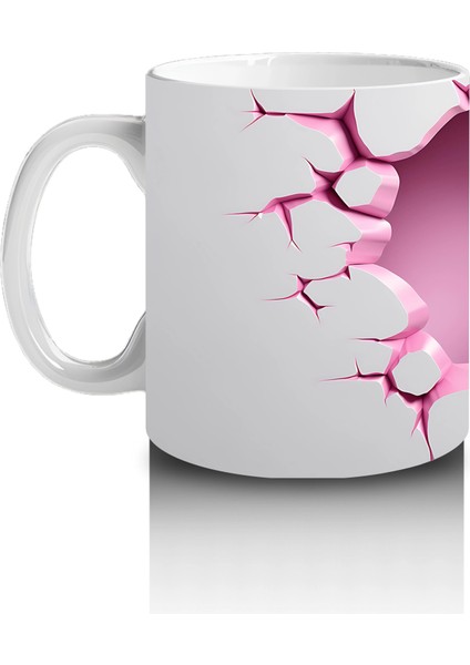 Duvar Arasında Beliren Sevimli Zürafa Figürü - Baskılı Kahve Kupası fiyatları