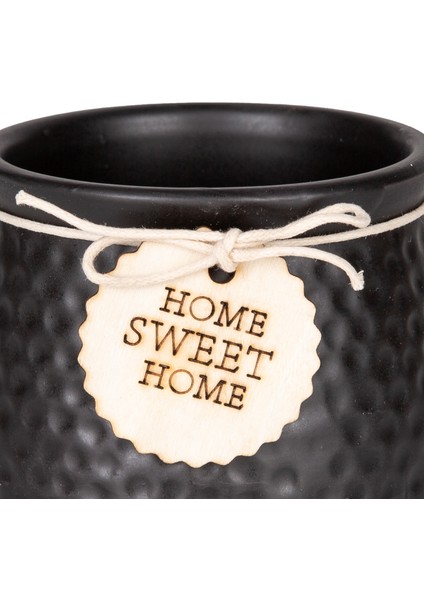 Seramik Saksı Home Sweet Home Aksesuarlı Siyah 10,5x8 Cm. fiyatları