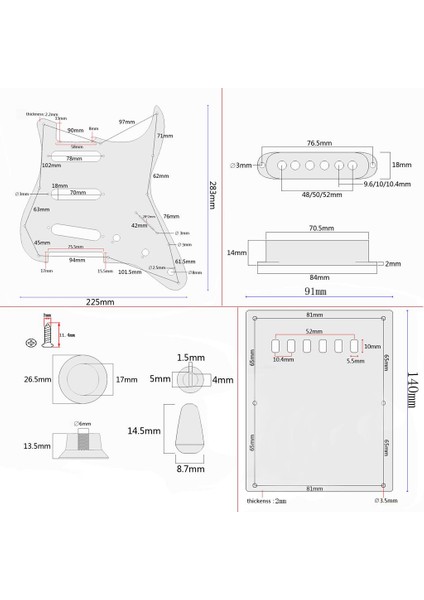 11 Delikli Beyaz Renk Elektro Gitar Tremolo Köprü (Yurt Dışından) indirimleri
