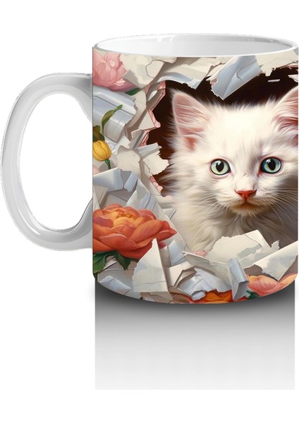 Çiçekler Arasında Yavru Kediler – Baskılı Kahve Kupası fiyatları