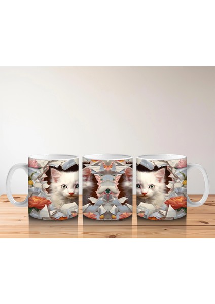 Çiçekler Arasında Yavru Kediler – Baskılı Kahve Kupası indirimleri