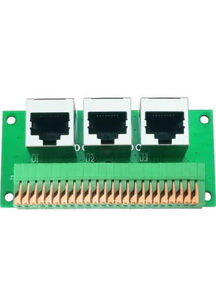 RJ45 Dişi Breakout Kartı, Lehimsiz RJ45 - 8 Pin Hızlı Yay Terminali, Pcb Kartlı Üç Yollu RJ45 Dişi Konnektör (Yurt Dışından) fiyatları