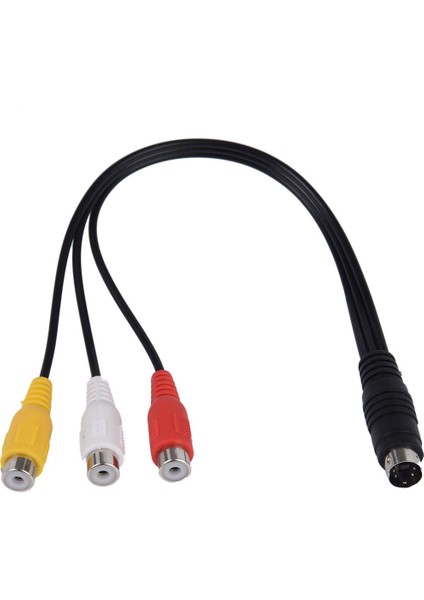 4 Pin S-Video - 3 Rca Dişi Tv Adaptörü Dizüstü Bilgisayar Kablosu (Yurt Dışından)