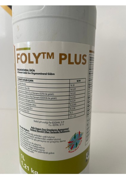 Foly Plus Organik ve Mikro Element Karışımı Sıvı Gübre 1litre modelleri