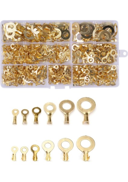 540PCS Halka Terminali M3-M10 Halka Pabucu Halka Bağlantı Kablosu Çeşitleri Kiti (Yurt Dışından)