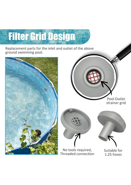 Havuz Adaptörü Intexs Yüzey Skimmer Duvara Montaj Hortum Adaptörü Yüzme Havuzu Konektörü Açık Havuz Aksesuarları (Yurt Dışından) fiyatları