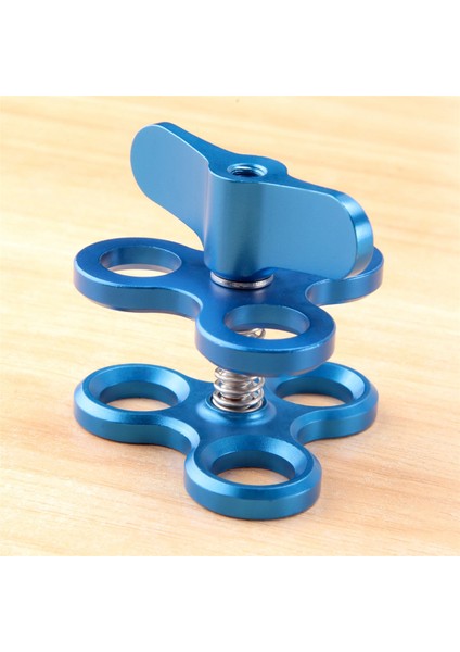 Bilyalı Kelepçe 3 Delik Dalış Işıkları Kol Topu Kelebek Klip Montaj Braketi Eylem Kamera El Feneri Tripod, Mavi (Yurt Dışından) fırsatları