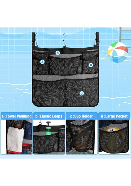 Havuz Saklama Çantası Yer Üstü Havuz Saklama Düzenleyicisi File Cepli Havuz Kenarı Saklama File Paketi Çoğu Havuz Için (Yurt Dışından) indirimleri