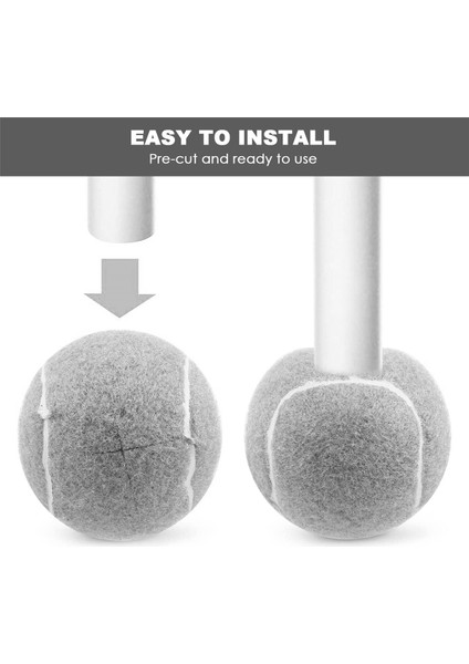 2 Adet Mobilya Ayakları ve Zemin Koruması Için Önceden Kesilmiş Yürüteç Tenis Topu, Ağır Hizmet Tipi Uzun Ömürlü Keçe Ped Kaplama, Gri (Yurt Dışından) fırsatları