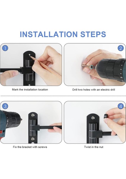 180° Motosiklet Kask Askısı, Dönebilen Metal Kask Tutucu Duvar Montajı, 2 Kancalı Kask Tutucu Bisiklet Kask Askısı,1 (Yurt Dışından) modelleri