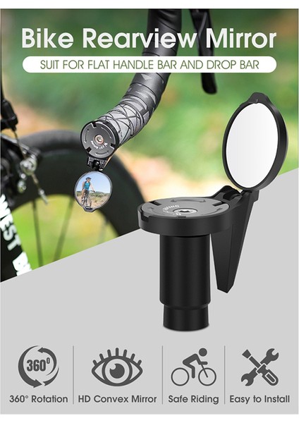 West Bıkıng Bisiklet Dikiz Aynası 360° Ayarlanabilir Bisiklet Aynaları Gidona Uygun, 16-22MM Yan Aynalar E-Bisiklet Aynası (Yurt Dışından) fırsatları