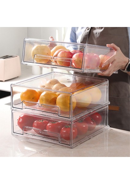 Buzdolabı Çekmeceleri Istiflenebilir Buzdolabı Düzenleyici Kutuları Buzdolabı Düzenleyicileri ve Depolama Boyutu Büyük (Yurt Dışından) fiyatları