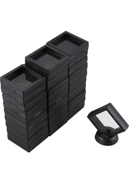 Madeni Para Gösterim Kutusu - 30'lu 3D Yüzer Çerçeve Ekran Tutucu Seti, Mücadele Madeni Paraları, Aa Madalyonları, Takı, Siyah Için Standlı (Yurt Dışından)