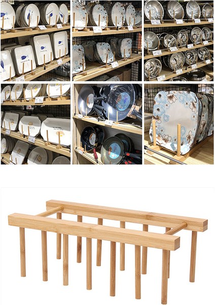 2 Adet Bambu Tabak Tabak Kase Dak Kitap Tencere Kapak Kesme Tahtası Kurutma Rafı Standı Süzgeç Depolama Tutucu Düzenleyici Bulaşık Rafı (Yurt Dışından) fırsatları