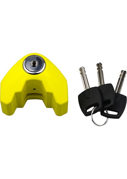 Bisiklet Disk Fren Kilidi Su Geçirmez Güvenlik Hırsızlık Önleyici Tekerlek Fren Kilidi Motosiklet Scooter Araç Katlanır Bisiklet, Sarı (Yurt Dışından)