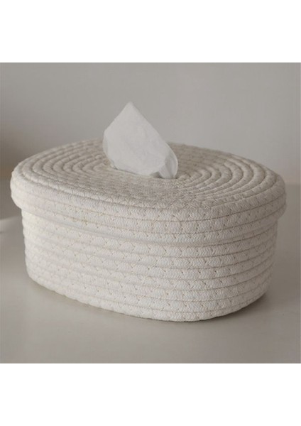 Mendil Kutusu Kapağı Kare Mendil Tutucular Pamuklu Halat Kapakları Dikdörtgen Mendil Kutusu Sevimli Aksesuarlar Dekoratif Düzenleyici B (Yurt Dışından) fiyatları