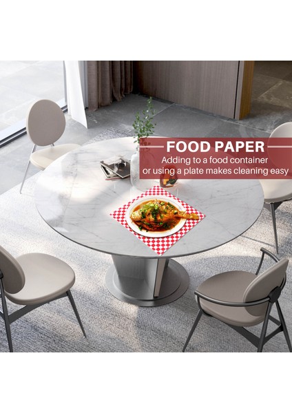 100 Pcs Kareli Şarküteri Şeker Sepeti Astarı Gıda Ambalaj Kağıtları, Yağ Kovucu, Sandviç Burger Ambalajı, Kırmızı ve Beyaz (Yurt Dışından) indirimleri