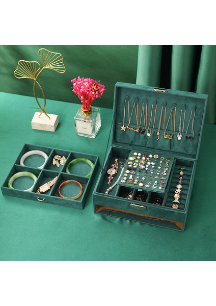 Mücevher Kutusu Düzenleyici, Çekmece Kilidi ile Büyük Kolye Mücevher Saklama Düzenleyici Kadın Mücevher Sergileme Tutucu Kutusu (Yurt Dışından) fiyatları