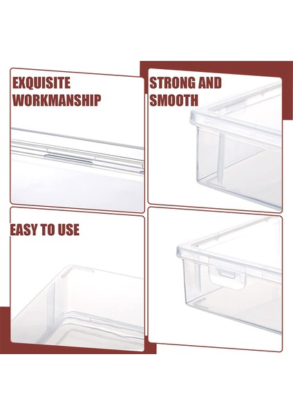 Adet 11IN x 8ın x 2ın Plastik Saklama Kutusu Kapaklı Çok Amaçlı Zanaat Organizatör Plastik Kaplar Şeffaf Kalem Kutusu (Yurt Dışından) modelleri