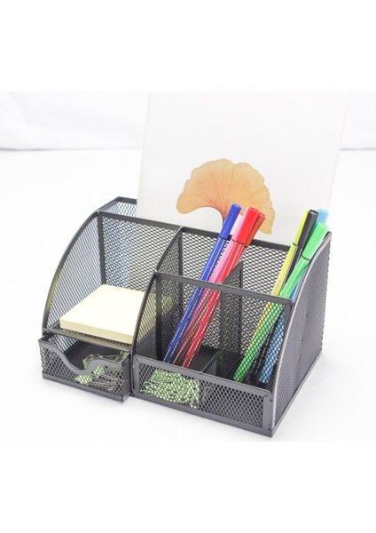 Mesh Masa Düzenleyici Kalem Tutucu, 6 Bölmeli Aksesuar Saklama Kutusu ve Çekmece Ofis Malzemeleri Hediye (1 Adet) (Yurt Dışından) modelleri