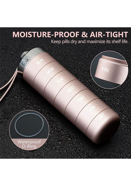 Metal Hap Düzenleyici Haftalık, Istiflenebilir Su Geçirmez Seyahat Hap Kutusu (Yurt Dışından) modelleri