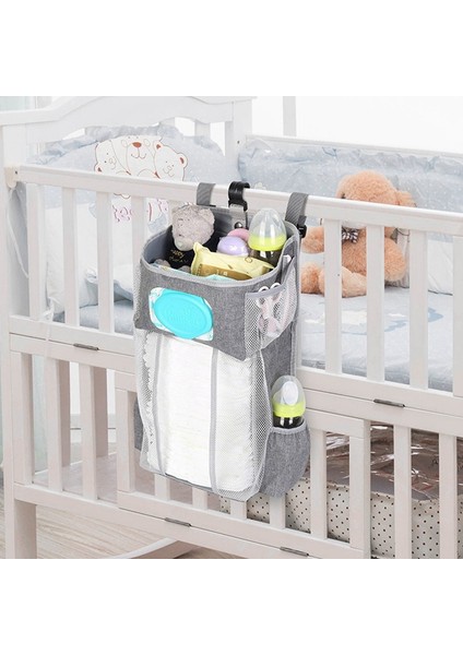 Asılı Bebek Bezi Kutusu Bebek Yatağı Düzenleme Bebek Bezi Tutucu Bebek Ürün Düzenleyici Gri (Yurt Dışından) fiyatları