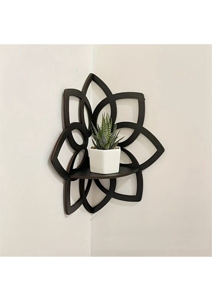 Lotus Köşe Rafları, Ahşap Çiçekler Duvar Köşe Rafları Yüzen Raflar Kristal Sergileme Rafı Boho Duvar Köşe Rafları (Yurt Dışından) fırsatları