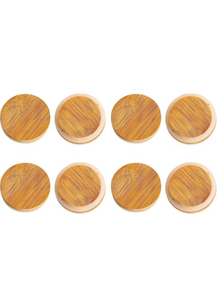 Ahşap Kavanoz Kapakları, 8 Adet Bambu Ahşap Saklama Kapakları Düzenli Ağız, Kavanoz Için Yeniden Kullanılabilir Top Ahşap Kapaklar 70MM (Yurt Dışından)