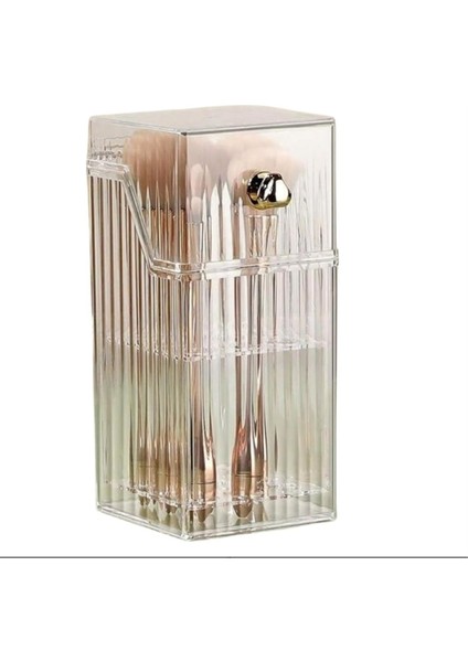 Makyaj Fırçası Saklama Tüpü Toz Geçirmez Gevşek Pudra Fırçası Saklama Kutusu Masaüstü Kaş Kalemi Allık Kozmetik Kovası,c (Yurt Dışından)