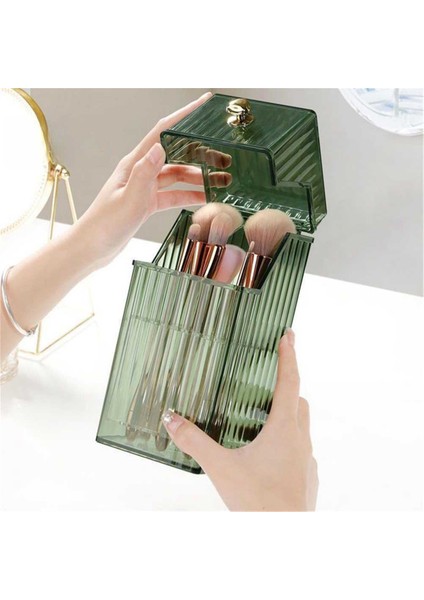 Makyaj Fırçası Saklama Tüpü Toz Geçirmez Gevşek Pudra Fırçası Saklama Kutusu Masaüstü Kaş Kalemi Allık Kozmetik Kovası,c (Yurt Dışından) modelleri