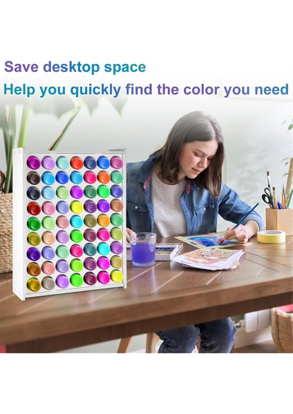 Boya Düzenleyici, 63 Delikli Akrilik Boya Düzenleyici El Sanatları Boya Depolama El Sanatları Boya Tutucu Dikey Boya Raf Standı (Yurt Dışından) modelleri