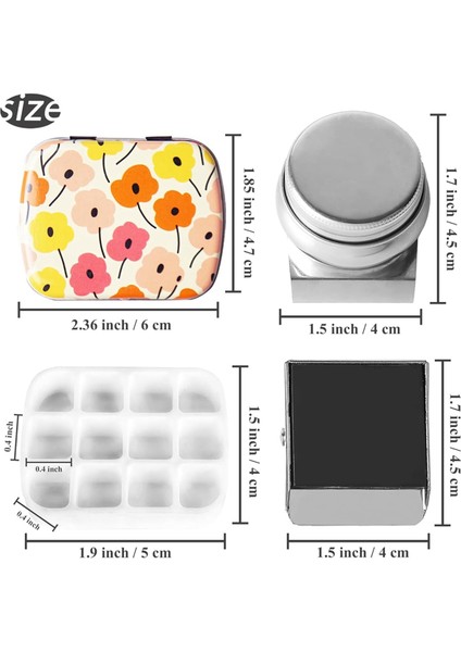Taşınabilir Mini Teneke Kutu, 12 Kuyulu Boş Suluboya Paleti, Manyetik Klipsli ve Yağdanlıklı Küçük Boya Saklama Setleri, C (Yurt Dışından) fiyatları