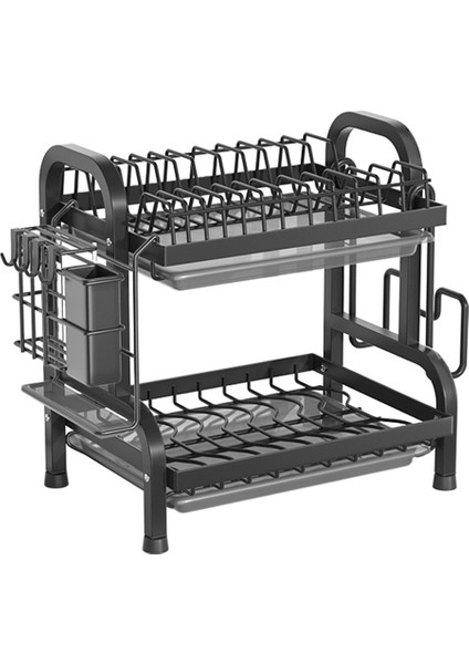 Bulaşık Kurutma Rafı - Çok Fonksiyonlu Bulaşıklık, Drenaj Tahtası ve Gereç Tutuculu Paslanmaz Mutfak Bulaşık Kurutma Rafı (Yurt Dışından)
