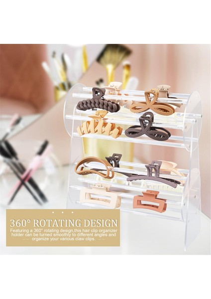 Akrilik Pençe Klip Organizatör Tutucu, 360 Derece Dönen Pençe Klip Tutucu ve Depolama, Saç Tokası Organizatör Ekranı (Yurt Dışından) fiyatları