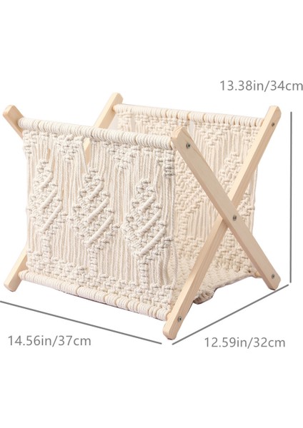 Iskandinav Pamuk Halat Dokuma Depolama Rafı Dergi Rafı Yaratıcı Masaüstü Dergi Rafı Zemin Rafı Bohem Tarzı (Yurt Dışından) fırsatları