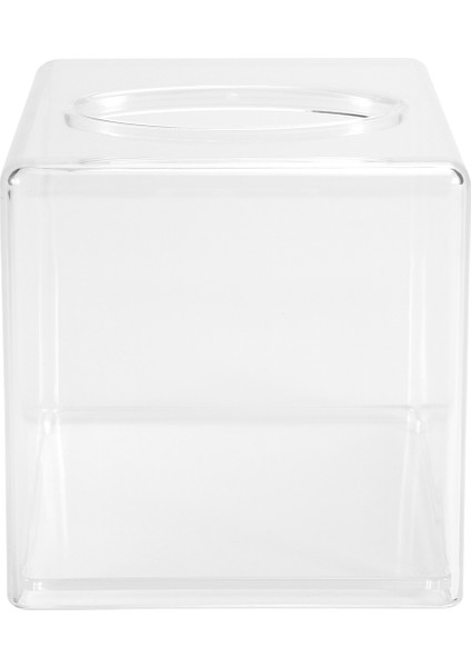 Şeffaf Akrilik Mendil Kutusu Tutucu Kapaklı Yüz Mendil Kutusu Kasası Tezgah Üstü, Şeffaf Plastik Kurutma Makinesi (Yurt Dışından)