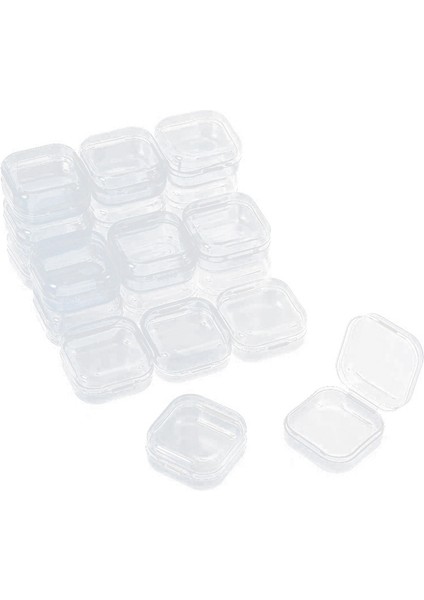 36 Parça Dikdörtgen Şeffaf Plastik Kaplar Şeffaf Boncuk Saklama Kapları Mücevher Saklama Kutusu (Yurt Dışından)