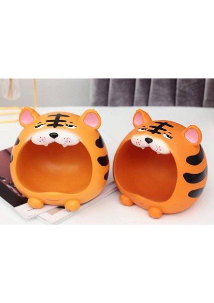 Depolama Tepsisi Kaplan Yılı Maskot Şanslı Meng Fu Kaplan Depolama Dolabı Ev Dekorasyon Kaplan Depolama Kovası Turuncu (Yurt Dışından) indirimleri