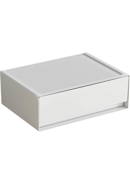 Yığılabilir Masaüstü Düzenleyici Büyük Kapasiteli Çekmece Saklama Kutusu Okul Kırtasiye Çeşitli Eşyalar Düzenleyici, 1 Çekmece (Yurt Dışından)